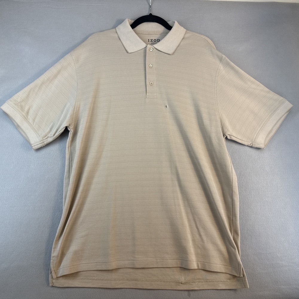 Izod‎ Golf Polo Shirt Men's Size Large, Shortsleeve, New Without Tags, Textured